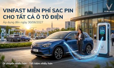 VinFast miễn phí sạc pin cho tất cả ô tô điện đến ngày 30/06/2027