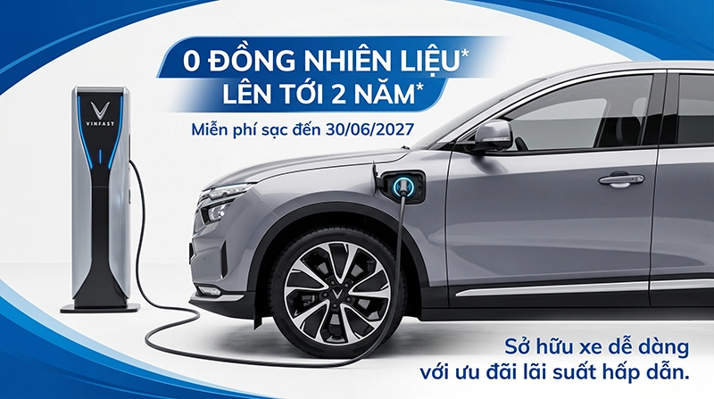 Miễn phí sạc đến 30/06/2027